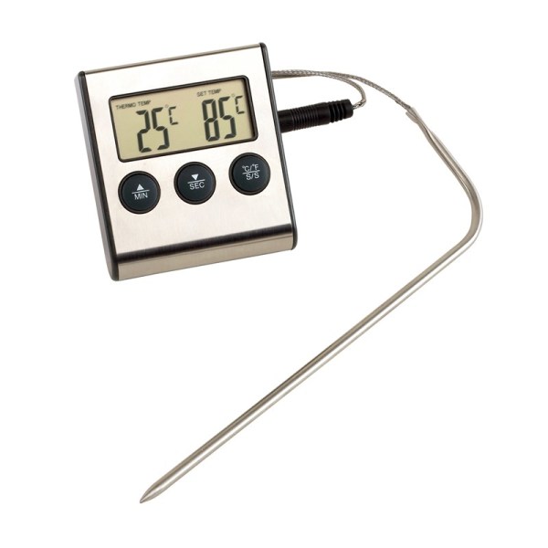 GOURMET - Kookthermometer van RVS met LCD display